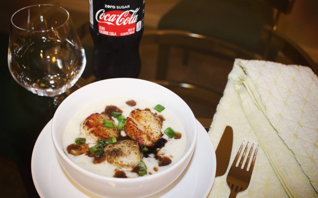 Seared Scallops With Coke Zero Sugar